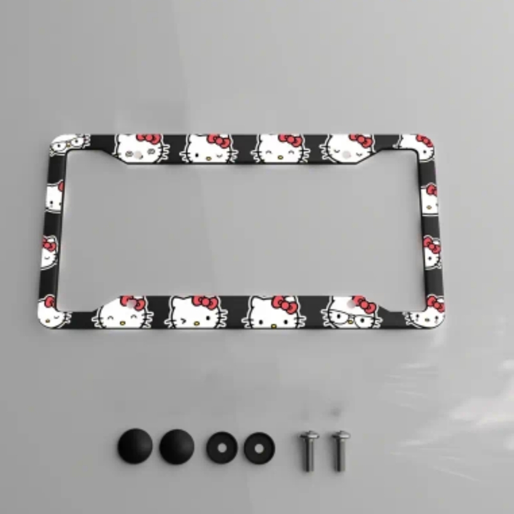 Hello Kitty Aluminum License Plate Frame